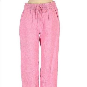 Pink linen JCrew pants